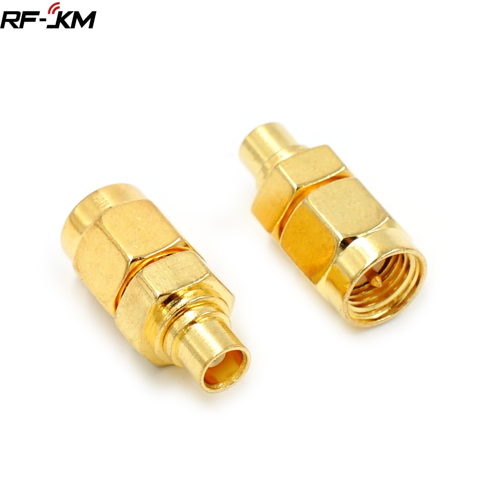 SMA Male to MCX Female Connector RF Coax Coaxial Adapter Copper Gilding