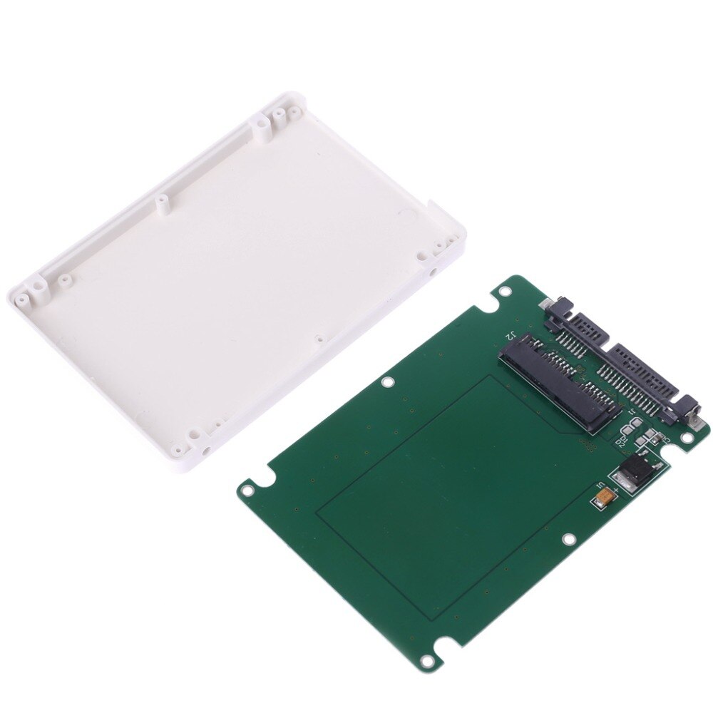 Micro sata 16 pins ssd  to 2.5 "sata 1.8 " 22 pins hdd omformer adapter med etui 7 feb.