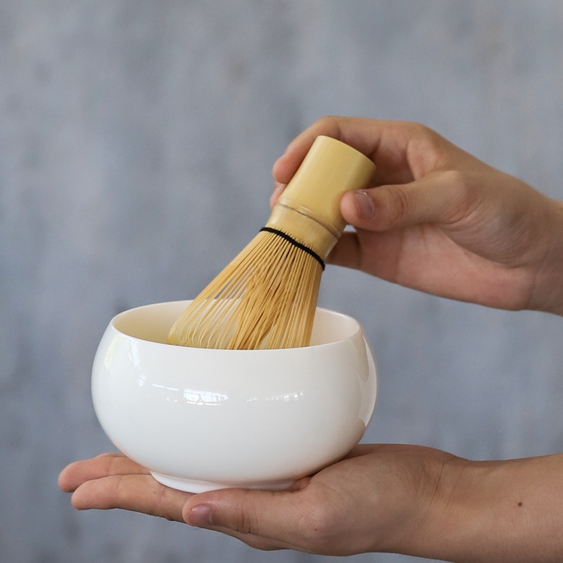Luwu traditionella matcha uppsättningar naturlig bambu matcha visp ceremic matcha skål visp hållare japanska tesatser