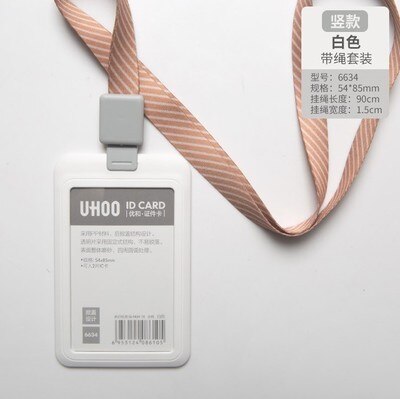 Infällbar märkeshållare id-korthållare med indragbar lanyard liftkortshållare namnskylthållare: 6634 h 6966z