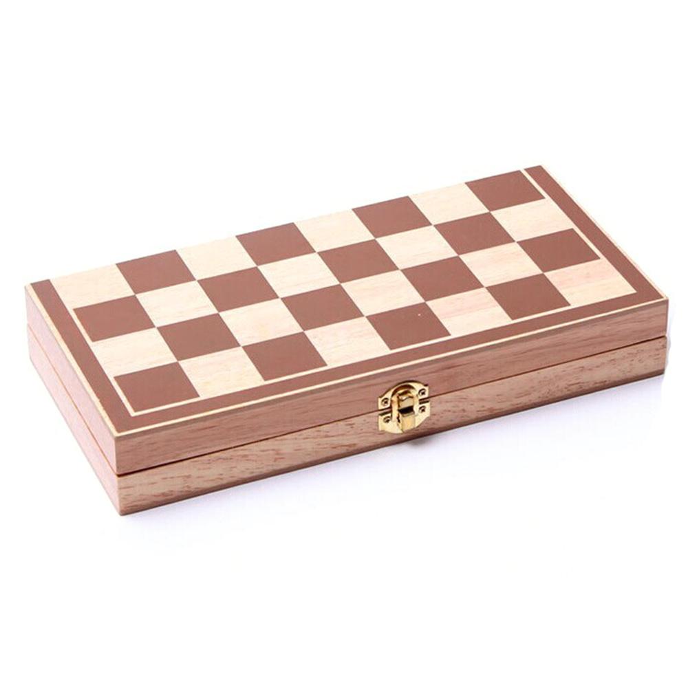 Juego de ajedrez internacional de madera 3 en 1, juegos de viaje, Chess Backgammon Draugh