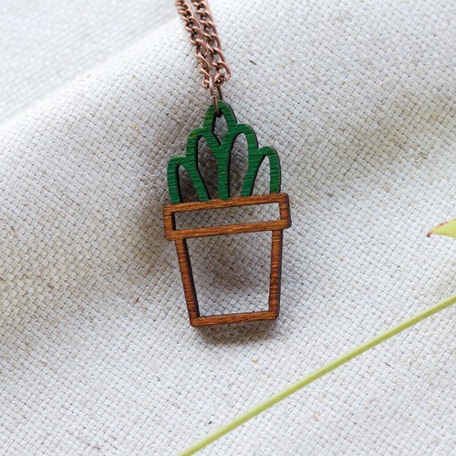 IOGA Cactus Necklace - Pendant Jewelry for Yoga Enthusiasts
