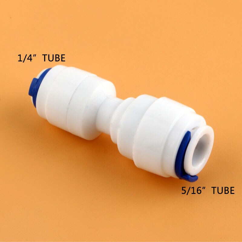 Tubo OD PE de 5/16 "a 1/4", sistema de ósmosis inversa de agua, acoplamiento rápido, 6,5 MM-8MM, Conector recto RO