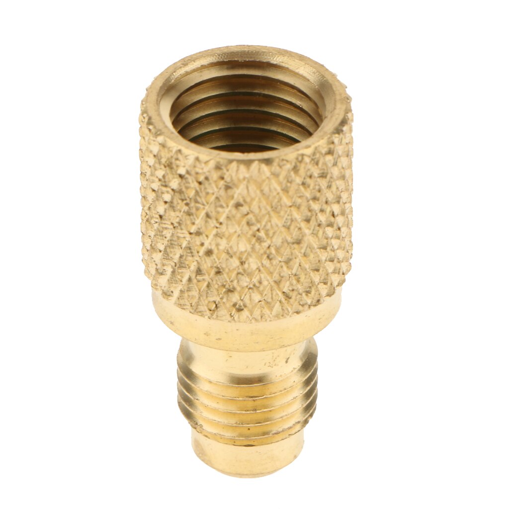 2 PCS R134A Brass Refrigerant Tank Adapter To R12 Fitting Adapter 1/2 ACME Internal 1/4 SAE External Adaptor Valve Core