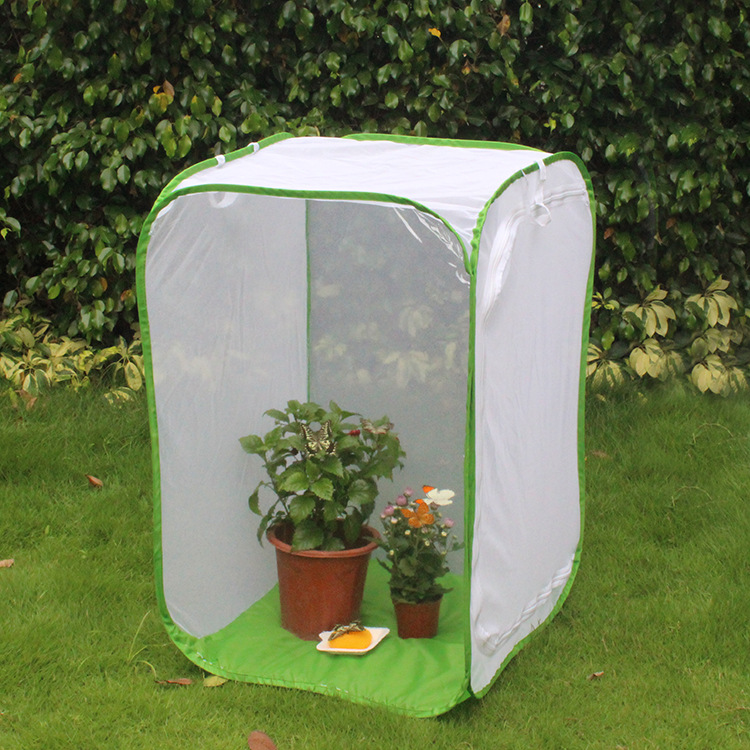 Mini Huis Tuin Groeiende Tenten Insect Bloem Plant Doorschijnende Opvouwbare Kas Voor Tuin Schuur Duurzaam Cover Roll-Up Rits