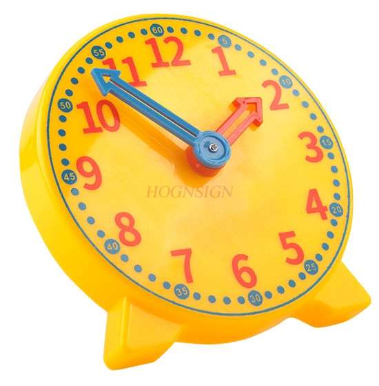 Modelo de reloj de enseñanza para escuela primaria, mesa de matemáticas, ayuda para la enseñanza de matemáticas, reloj de dos manos, enlace