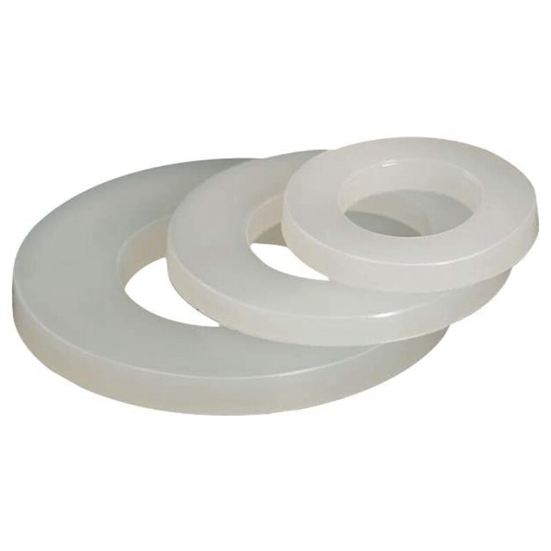 550 PCS Nylon Flat Washers for Screws Washers Round Assorted Washers Multiple Size Classification Kit