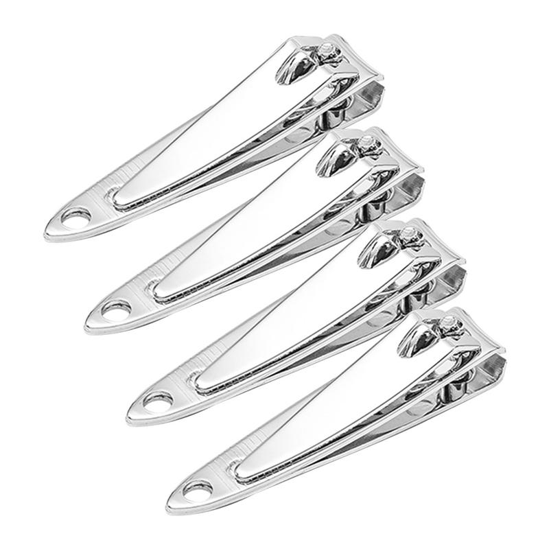 4pcs Nail Clipper Metal Practical Portable Nailnippers Key Chain Pendant Nail Cutter Nail Trimming for Women Men