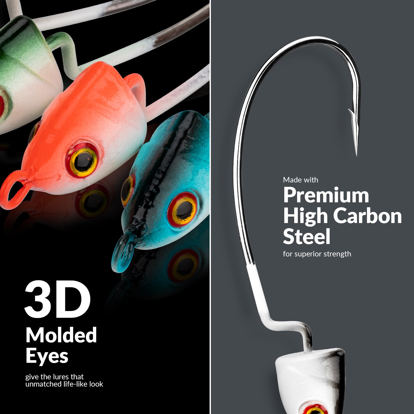 Anzuelo de pesca con cabeza plomada, 3,5g, 5g, 7g, 10g, 14g, accesorios de aparejos de pesca con señuelo suave, 5 unids/lote