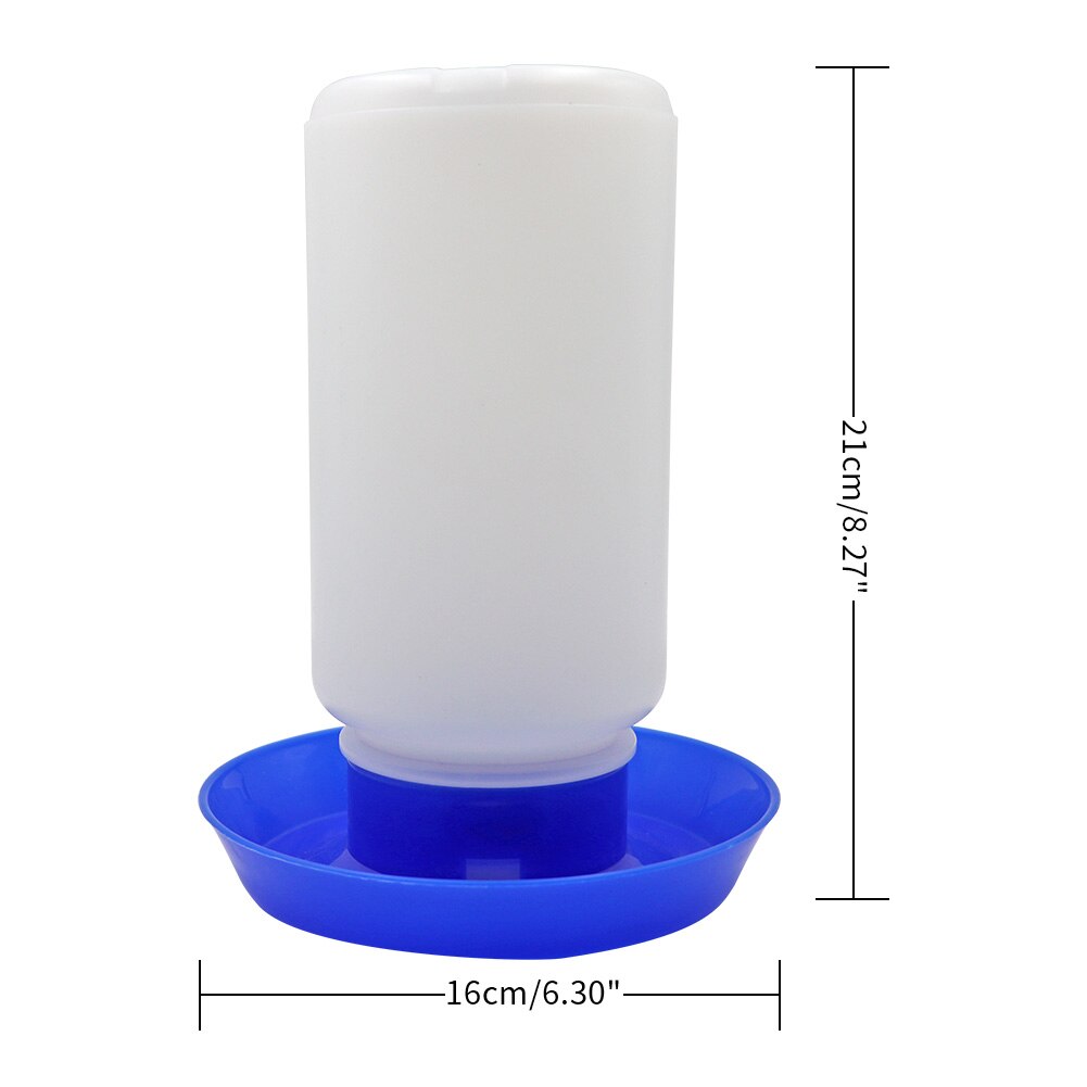 1L Chicken Waterer Bucket Poultry Chicken Ducks Thicken Drinker Cups Poultry Feeder Water Bucket Drinking Fountain Farming Tools: Blue