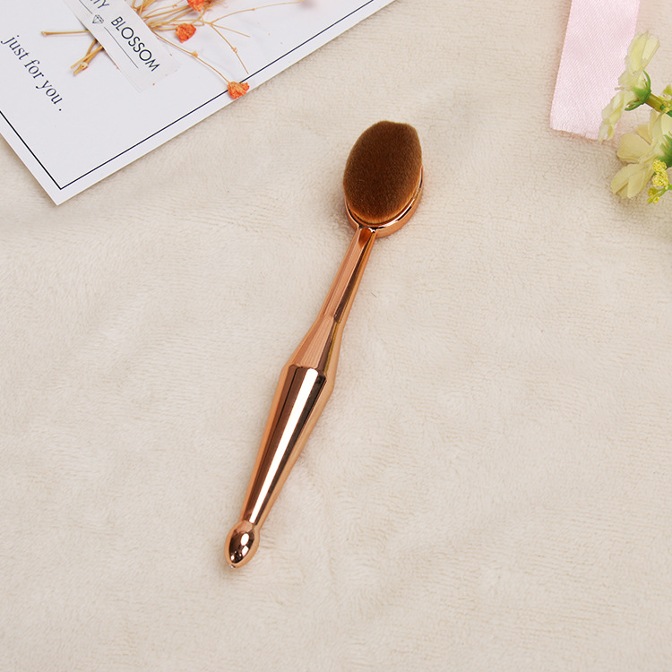 1 Uds. De cepillo de dientes, brocha de maquillaje, rama única de fibra ultrafina, brocha de pelo, herramientas de maquillaje brocha ovalada