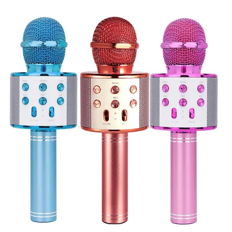 WS-858 Draadloze Bluetooth Karaoke Condensator Microfoon Luidspreker Speler Ktv Muziek 63HE