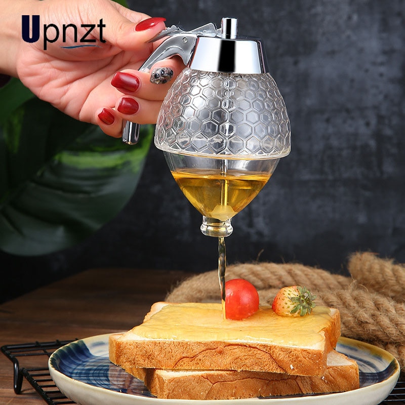 ściskać butelka słoik na miód pojemnik pszczoła dozownik kroplówki czajnik pojemnik robić przechowywania uchwyt stojak sok syrop kubek akcesoria kuchenne