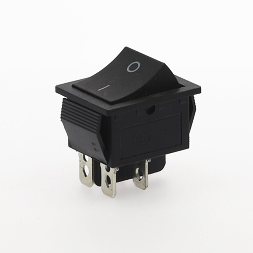 5Pcs KCD4 Rocker Switch Power Switch Self-Lock 2 Position 4 Pins With Light 15A 250VAC/20A 125VAC 32*25mm: Black