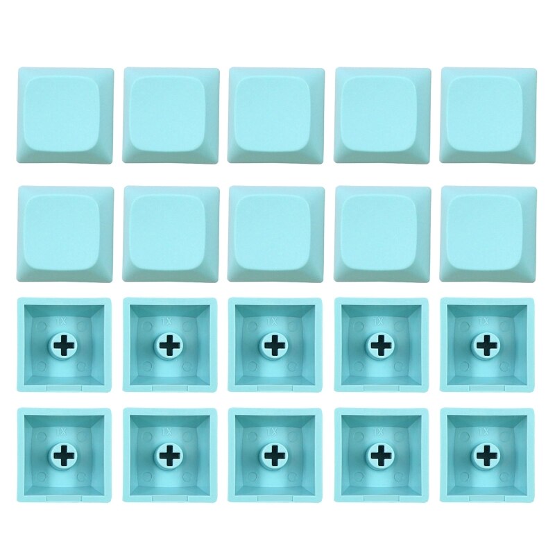 20PCs PBT Blank DIY Keycap Mechanical Keyboard Installation 1U 1X XDA Profile No Print Keycap Set for MX Switches: Blue
