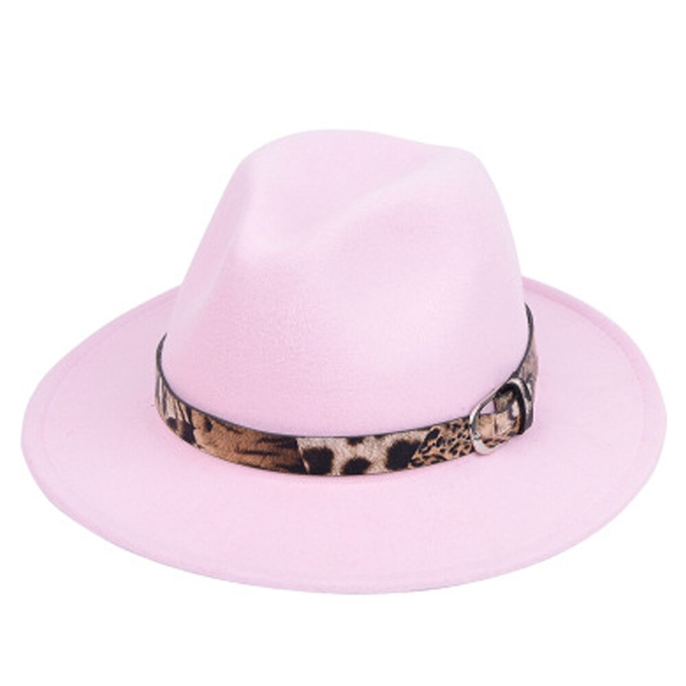 Women Men Wide Brim Outback Hat Panama Jazz Hat Felt Fedora Hats Cowboy Hat Black Blue Red Yellow: Pink
