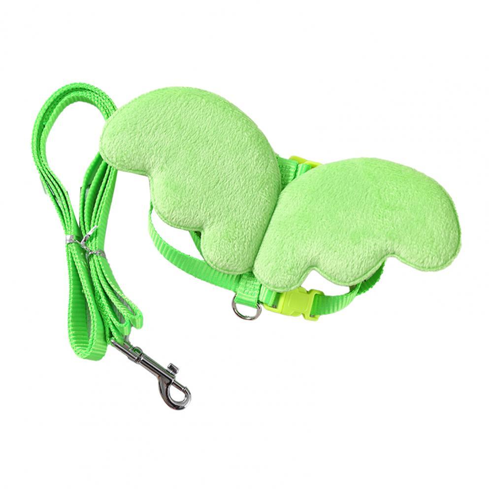 Harnais de canard à d'aile, boucle Flexible, corde longue de couleur unie, joli harnais de canard facile à porter pour Animal: Green / XS