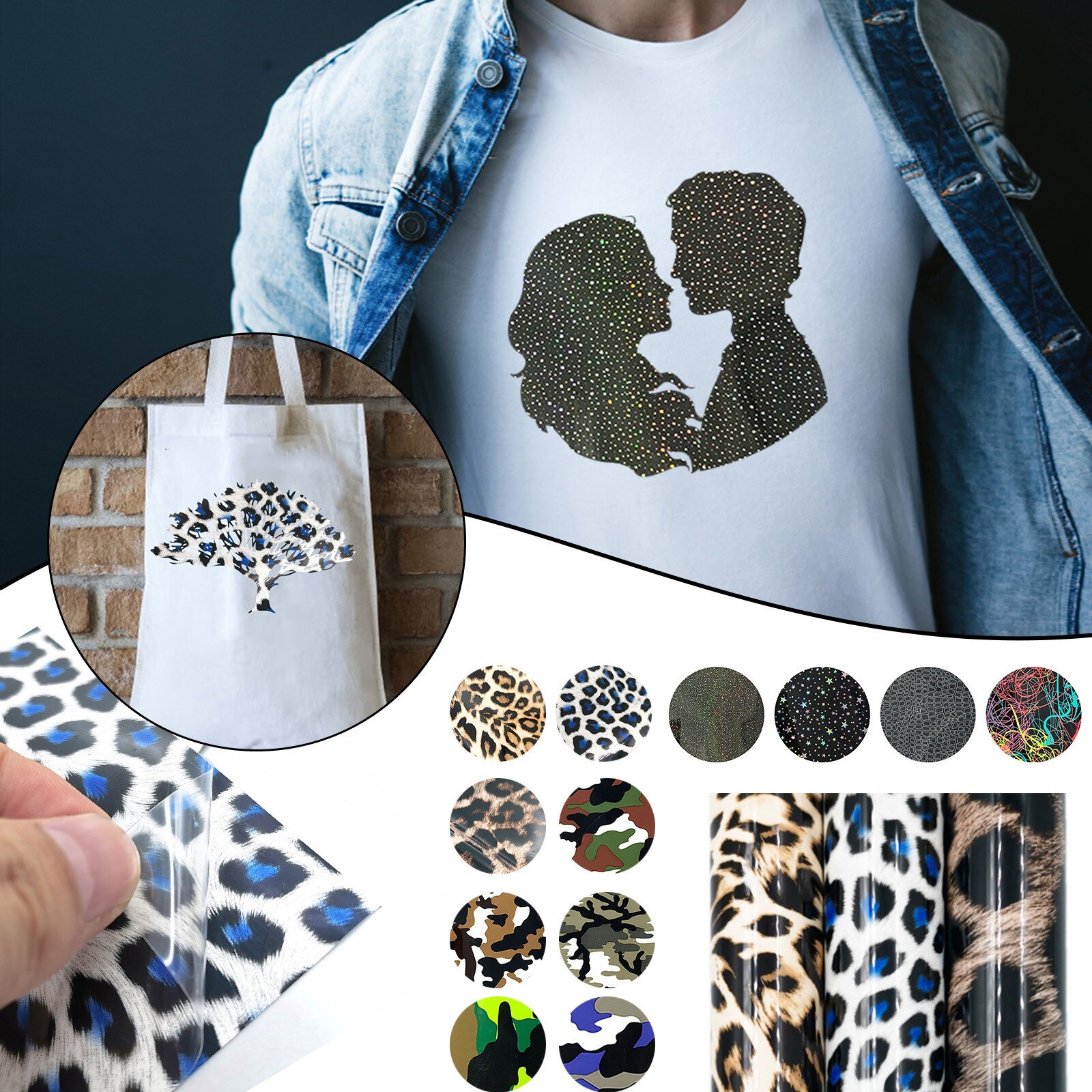 Vinyl Heat Thermal Transfer Iron On DIY Garment Film Silhouette Paper Fabric Transfer Heat Press Printing Crafts Transfer Paper