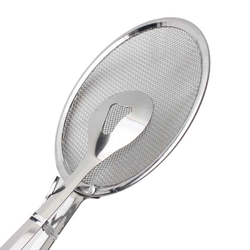 Colador de acero con Clip para alimentos, colador de malla para freidor de bocadillos, barbacoa Tong, filtro malla cuchara, colador de alimentos fritos