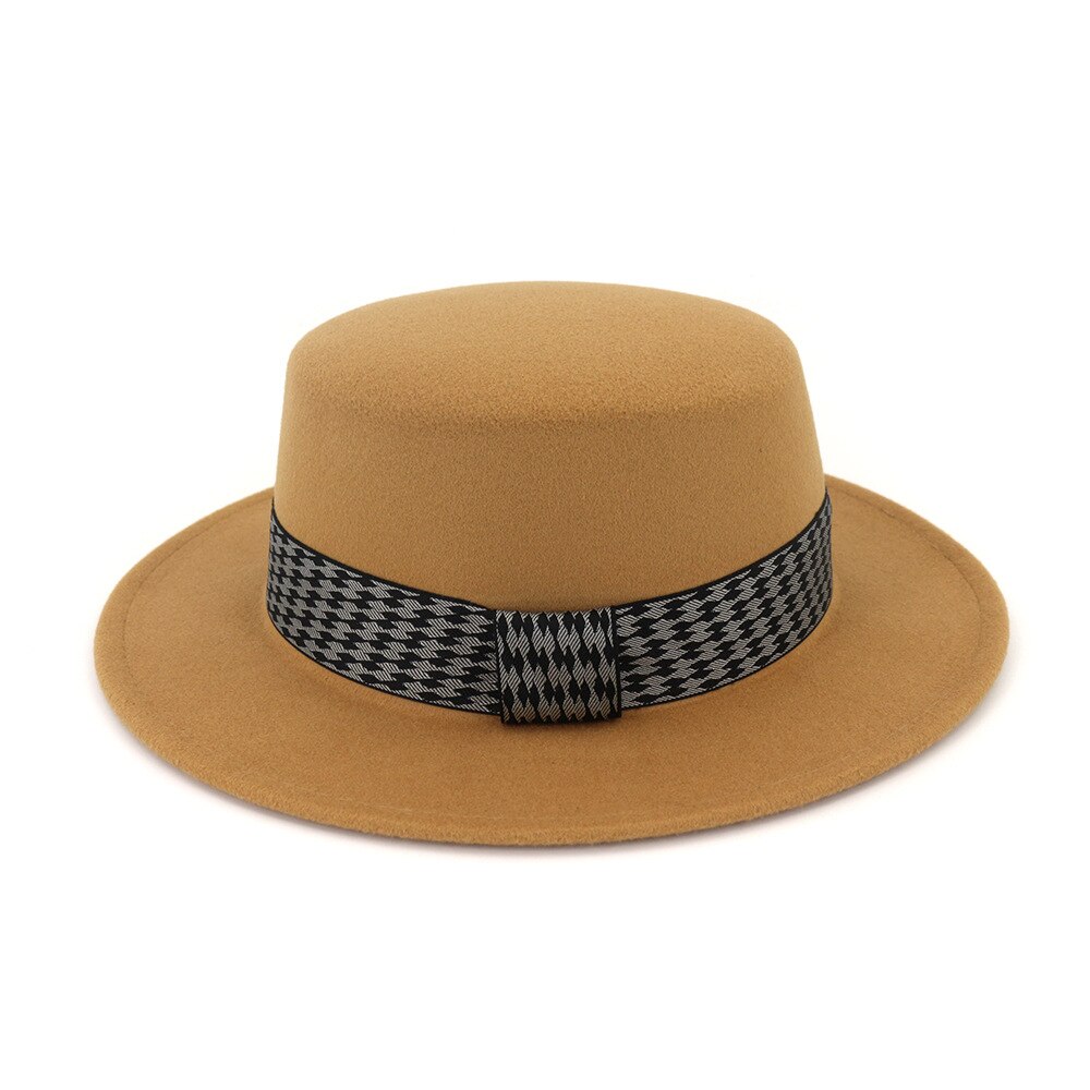 Buttermere Rode Fedora Hoed Voor Vrouwen Wol Schipper Vilten Hoed En Cap Britse Stijl Vintage Vrouwelijke Wollen Jazz Hoed: Camel