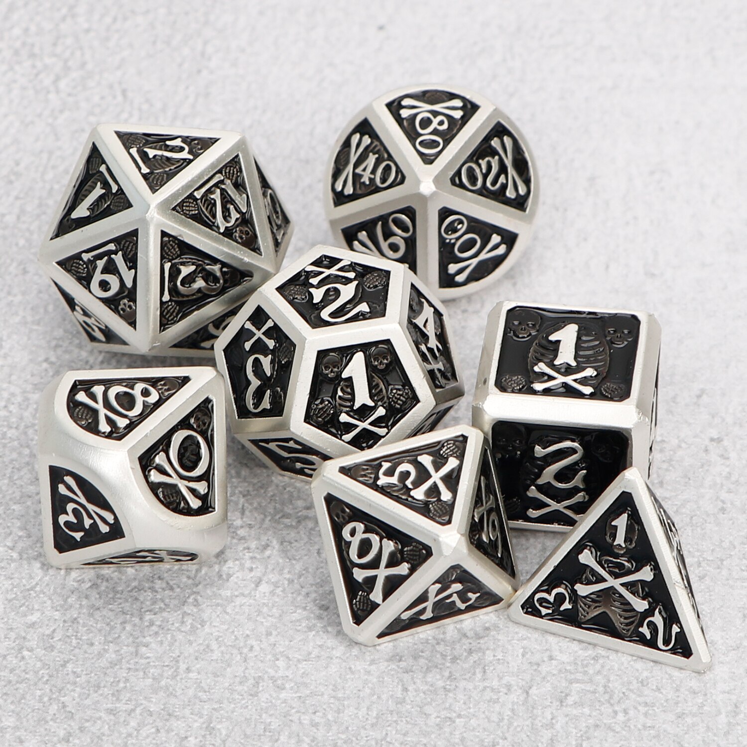 Mdn dés métal mdn jeu de dés solide métal polyèdre D & D dés TRPG jeux jeu de société dés donjon et Dragon d20 mdn dés mdn: TP10