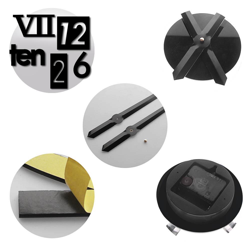 Horloge murale 3D auto-adhésive, différents Types de chiffres, décoration pour la maison, de pendaison de crémaillère, moderne