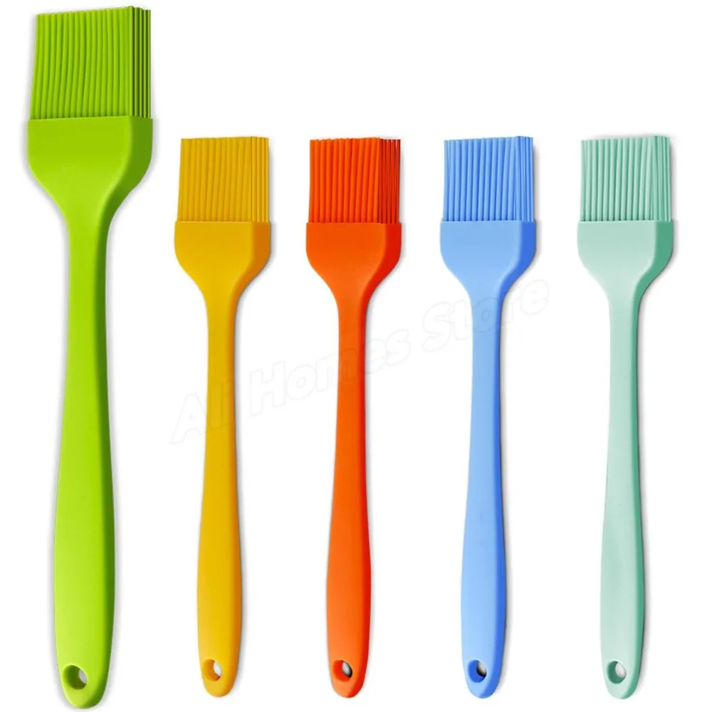 5/3/2/1 Uds. Cepillo de cocina de silicona, cepillo para repostería, cepillo de aceite para cocinar, para salsa, mantequilla, marinada, cepillos para alimentos, barbacoa, parrilla, Baster: Azul cielo