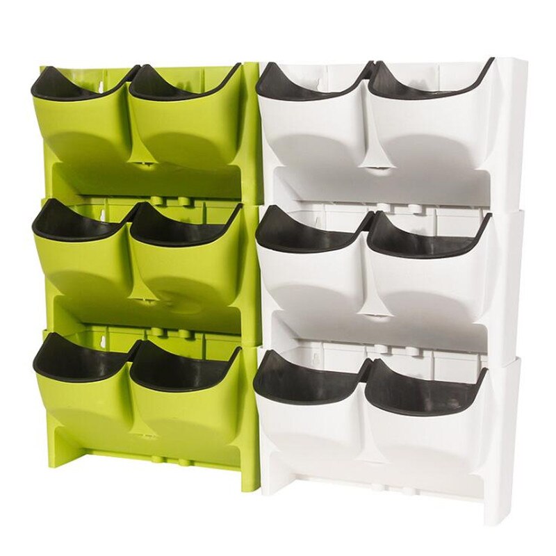 SZS Flower Pot Stackable Wall Planter Garden Flower Pots Wall Hanging Vertical Succulents Plant Pot Bonsai Pot Home Decor