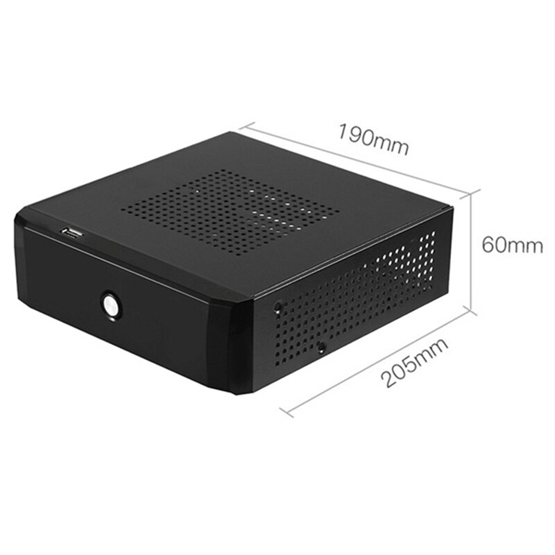 M01 Mini Itx Case Met 150W 12V Voeding Board Htpc Chassis USB2.0 Itx Behuizing Industriële Controle Chassis