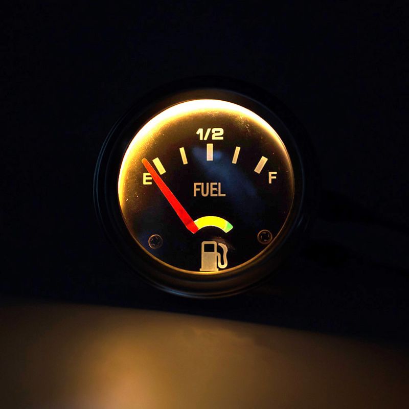 1 pieza 2 "52mm cc 12V indicador de nivel de combustible mecánico para coche vehículo medidor E-1/2-F indicador de nivel de combustible Accesorios