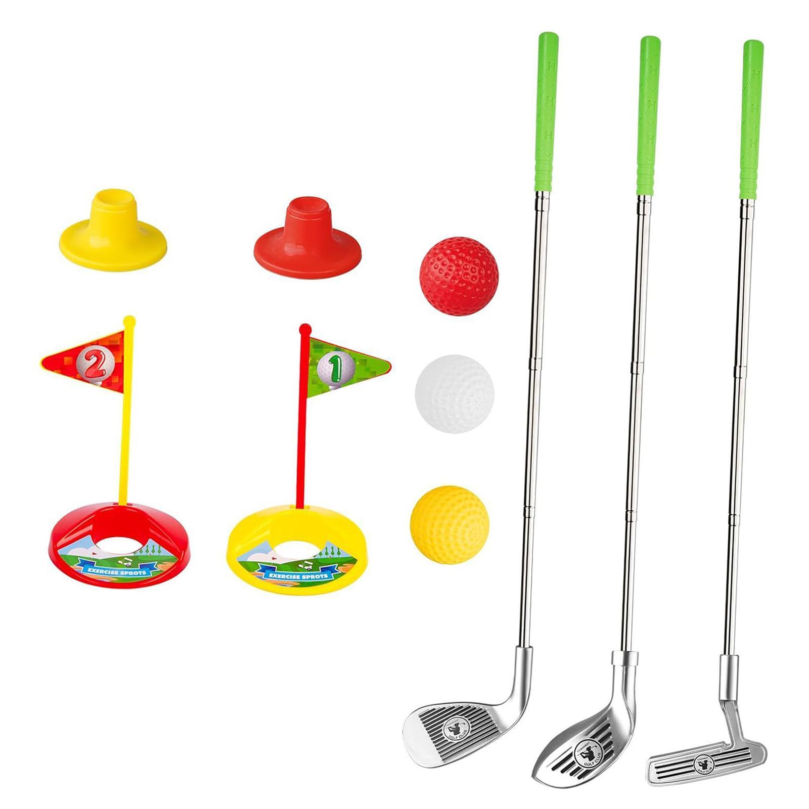 Golf-Set für Kleinkinder, einziehbarer Schläger, Kinder-Golfschläger für drinnen und draußen, Garten
