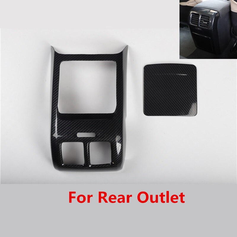 5D Koolstofvezel Gedrukt Auto Center Console Cover Handvat Sticker Gear Panel Moulding Trim Voor Volkswagen Golf 6: For Rear Outlet