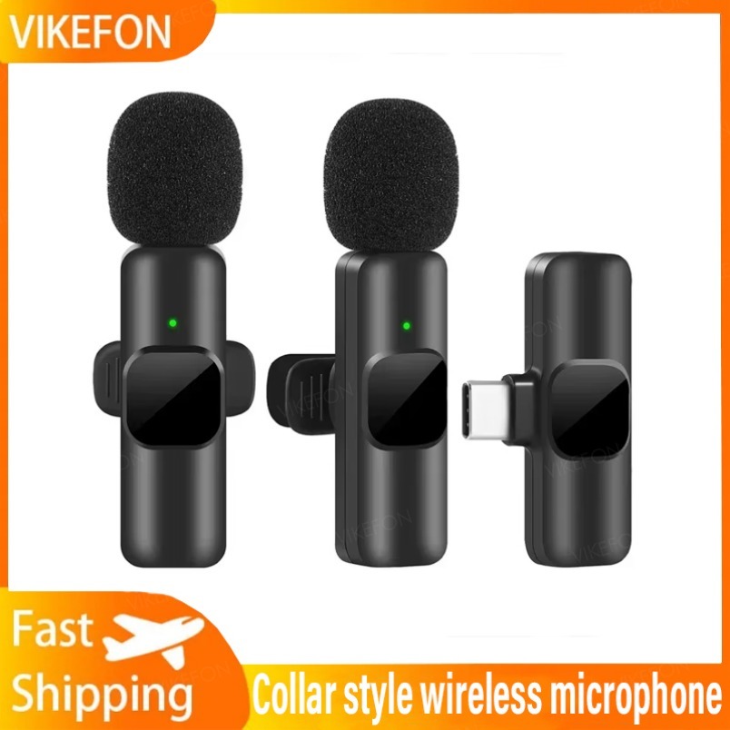 Draadloze lavaliermicrofoon Draagbare audio-video-opname Mini-microfoon voor iPhone Android Live-uitzending Gaming Ontvangen met telefoon