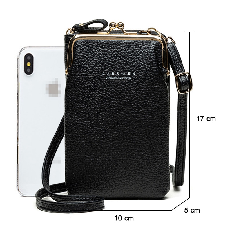 Phone Bag PU Leather Large Capacity Travel Portable Shoulder Bag Brand Ladies Crossbody Bag Messenger Bag