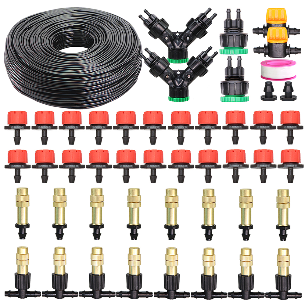 Système d&#39;arrosage automatique pour serre, brumisateur en laiton, brumisateur, brumisateur, brumisateur, brumisateur, brumisateur réglable, 1/4 pouces, pour jardin, fleurs, pelouse