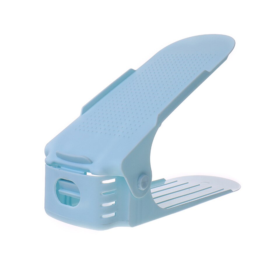 Soporte ajustable para calzado, organizador de zapatos con ranura para ahorro de espacio, armario, estante de almacenamiento, caja de zapatos: Blue