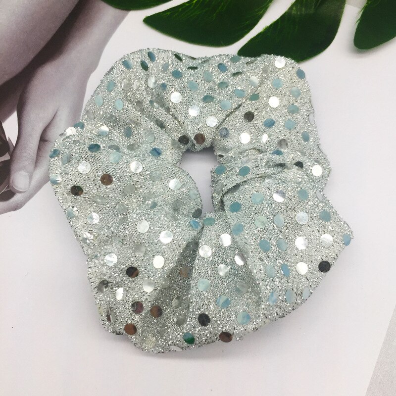 1PC Einfarbig Weihnachten Scrunchies Frauen Samt Haar Krawatten Elastische Haar Bands Elch Flanell Gummiband Pferdeschwanz Haar Zubehör: 1