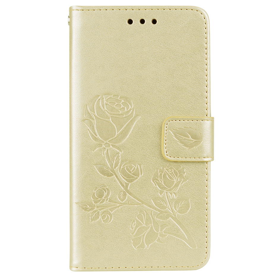 Cases For Xiaomi Redmi A4 Case Redmi 4A 4 A Luxury Leather Wallet Flip Cover Case for Xiaomi Redmi 4A fitted cases mobile parts: Gold