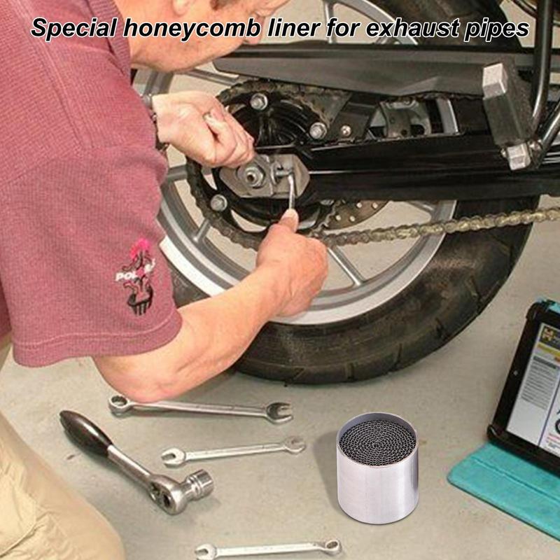 Motorcycle Exhaust Muffler Stainless Steel Motorcycle Exhaust Muffler Slip On Easy To Install Enhances Performance For Scooters