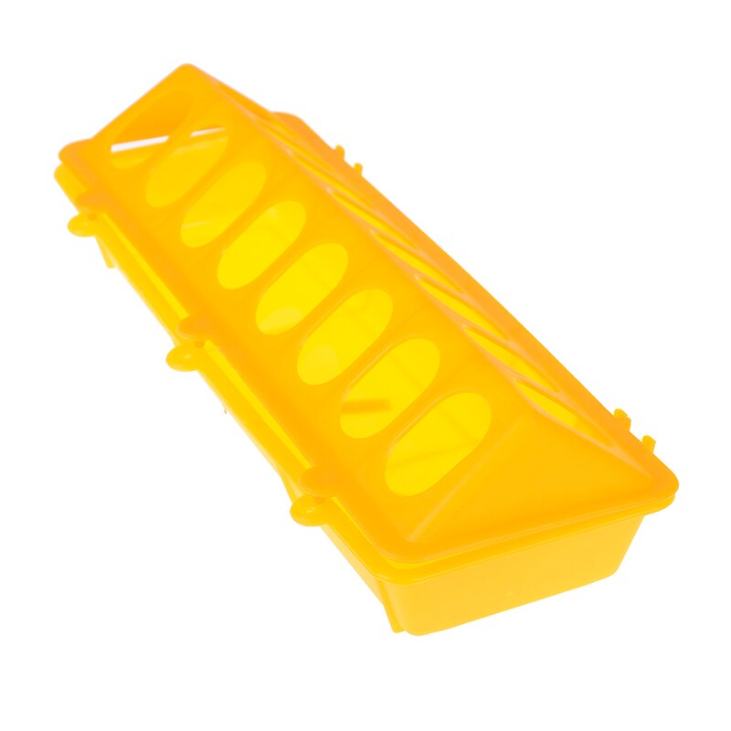 1pc plast fasan foder spand kylling flip-top fjerkræ jorden feeder kylling fjerkræ foder trug kyllingeopdræt værktøj: Gul
