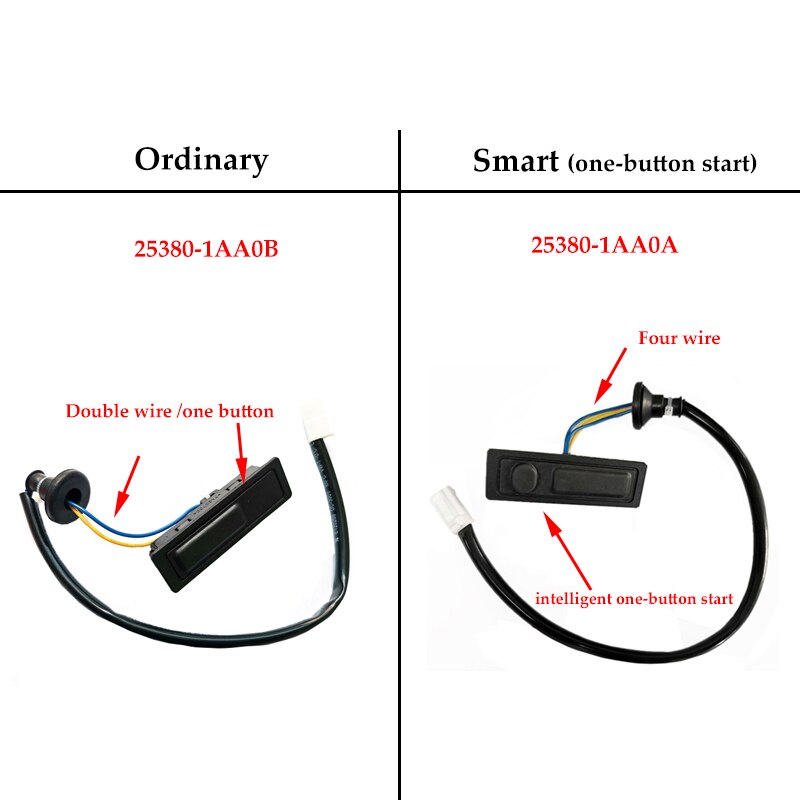 -25380-1AA0B Kofferbak Opener Schakelaar Achterklep Deksel Schakelaar Voor Nissan Tiida Murano Juke 253801AA0B
