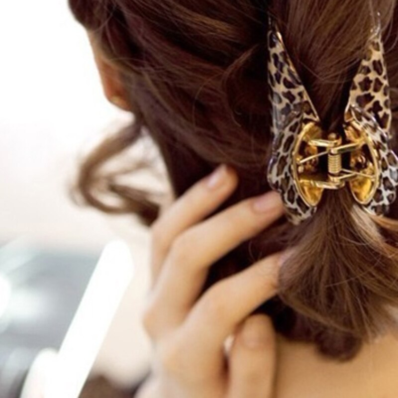Vrouwen Dame Meisjes Luipaard Haar Clip Claw Haar Accessoire Klem Hoofddeksel 3 Size Trendy Haar Claws Hair Gripper m02199