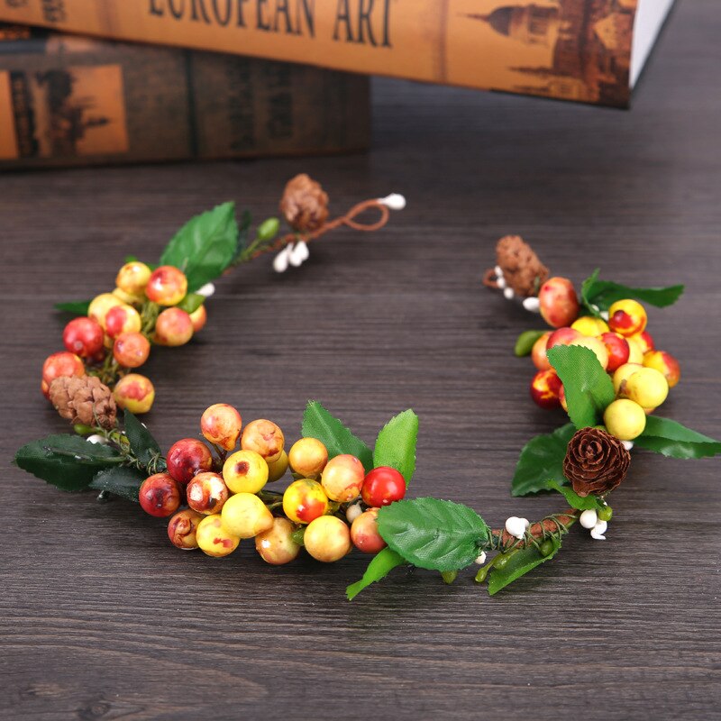 Bruden er hodet blomst farget frukt krans