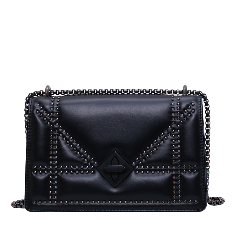 Petits Rivets en cuir PU sacs à bandoulière pour femmes dame épaule sac de messager femme luxe chaîne sacs à main