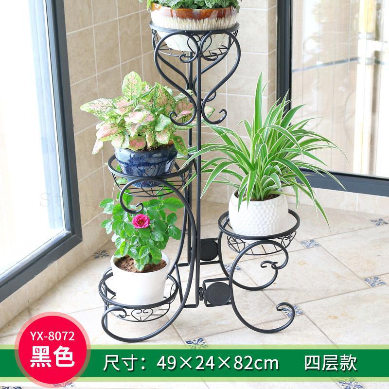 Europese bloemenrek ijzeren kunst meerlaagse vloer balkon binnen woonkamer groene lotus hanger orchidee potrek: Model 1