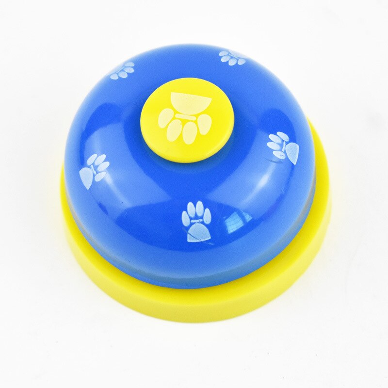 Funny Pet Training Bel Hond Speelgoed Leuke Footprint Ring Kleine Puppy Training Call Bell Diner Trainer Bell: Blue