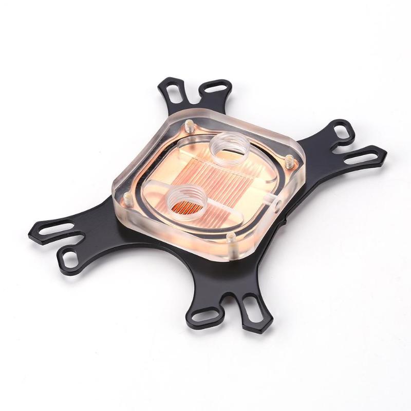 Transparante Cpu Water Block Waterblock Koperen Basis Cpu Waterkoeler Computer Pc Cooling Radiator Voor Intel Voor Amd Met Schroeven