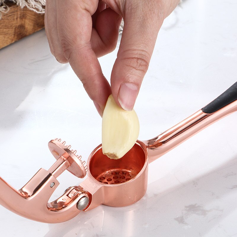 TOFOI Rose Gold Garlic Peeler Set with Box Best for Style Garlic Press with Peeler and Cleaner