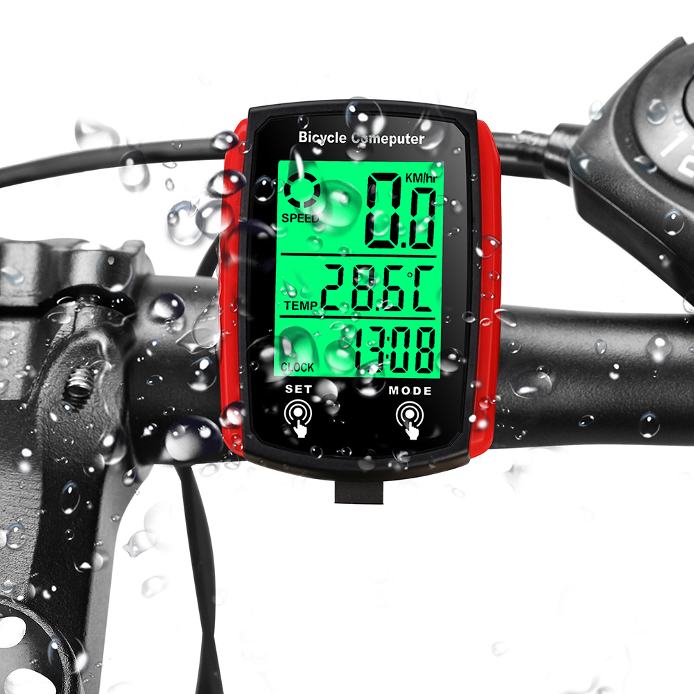 Fahrrad verdrahtet Tacho Fahrrad LCD Computer Geschwindigkeit Kilometerzähler Englisch Fahrrad Kilometerzähler Temperatur Anzeige Fahrrad Teile