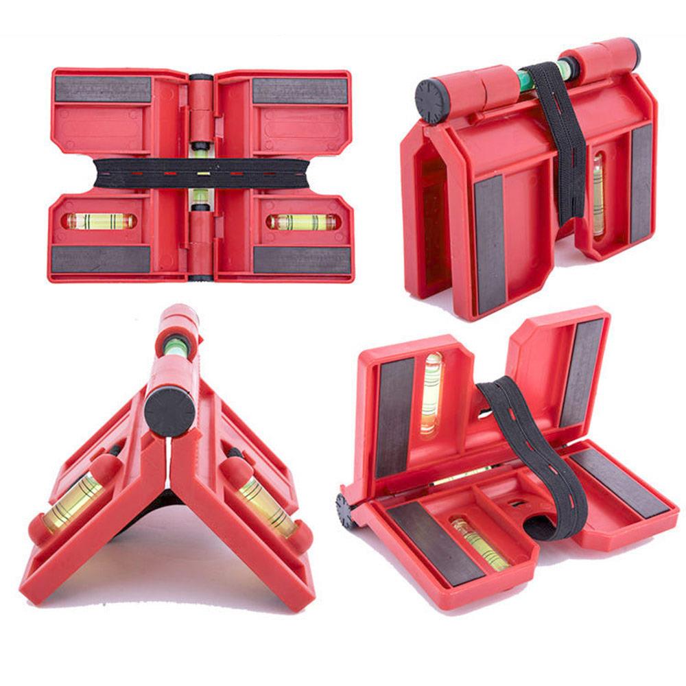 Sturdy ABS Measuring Ruler Angle Ruler Student Measure Construction Site Metalworking Practical Red Tool Significant Moment